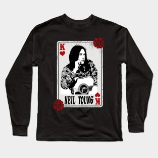 Vintage Card Neil Young Long Sleeve T-Shirt